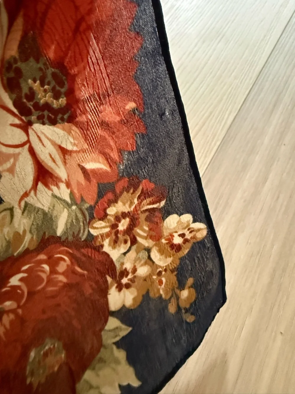 Lauren Ralph Lauren silk floral scarf navy romantic cottagecore